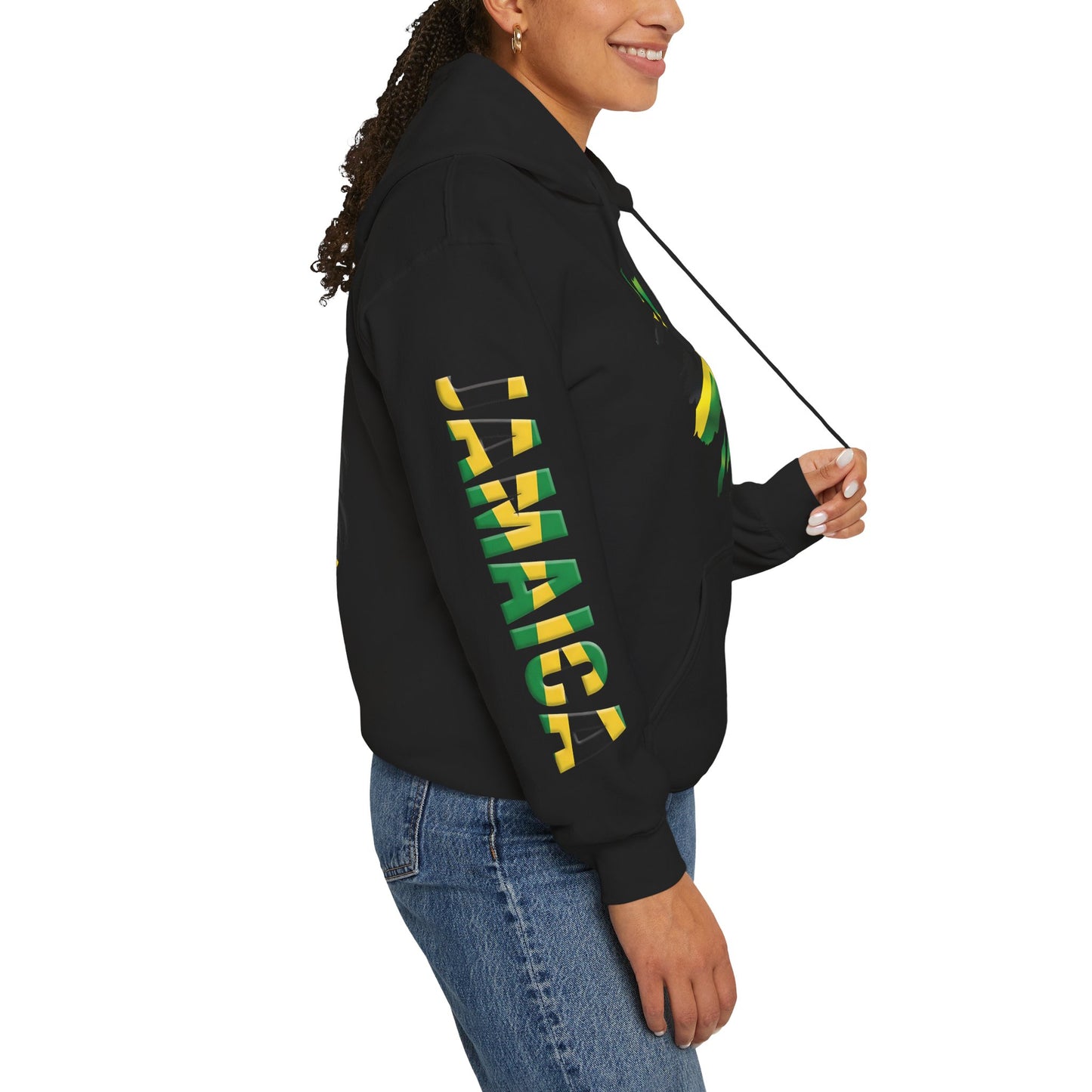 Jamaican Style Hooded Sweatshirt - Unisex Heavy Blend™ | Stylish Lifestyle Apparel, Festival Wear, Ethnic Fashion, Streetwear, Gift For Him or Her