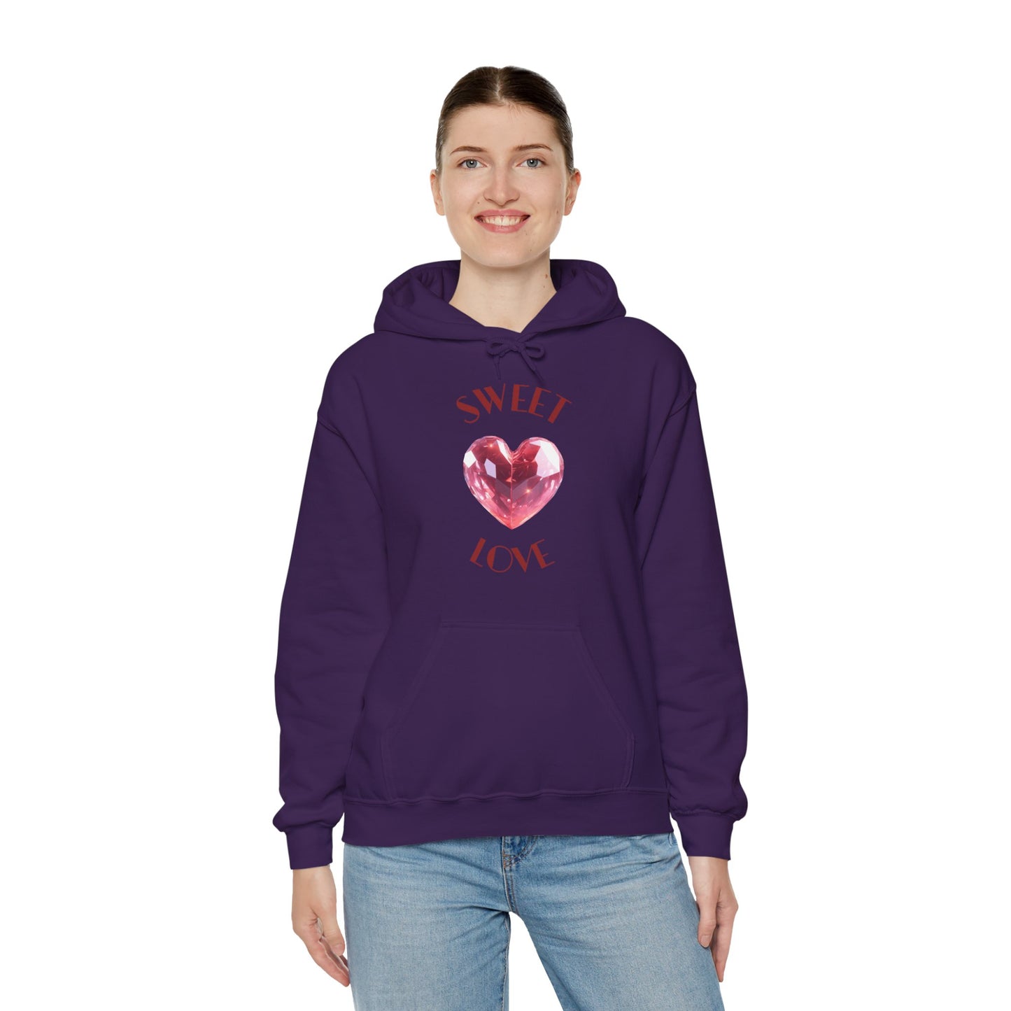 Charming 'SWEET HEART LOVE' Hooded Sweatshirt, Hoodie™ by Novelty Wonders