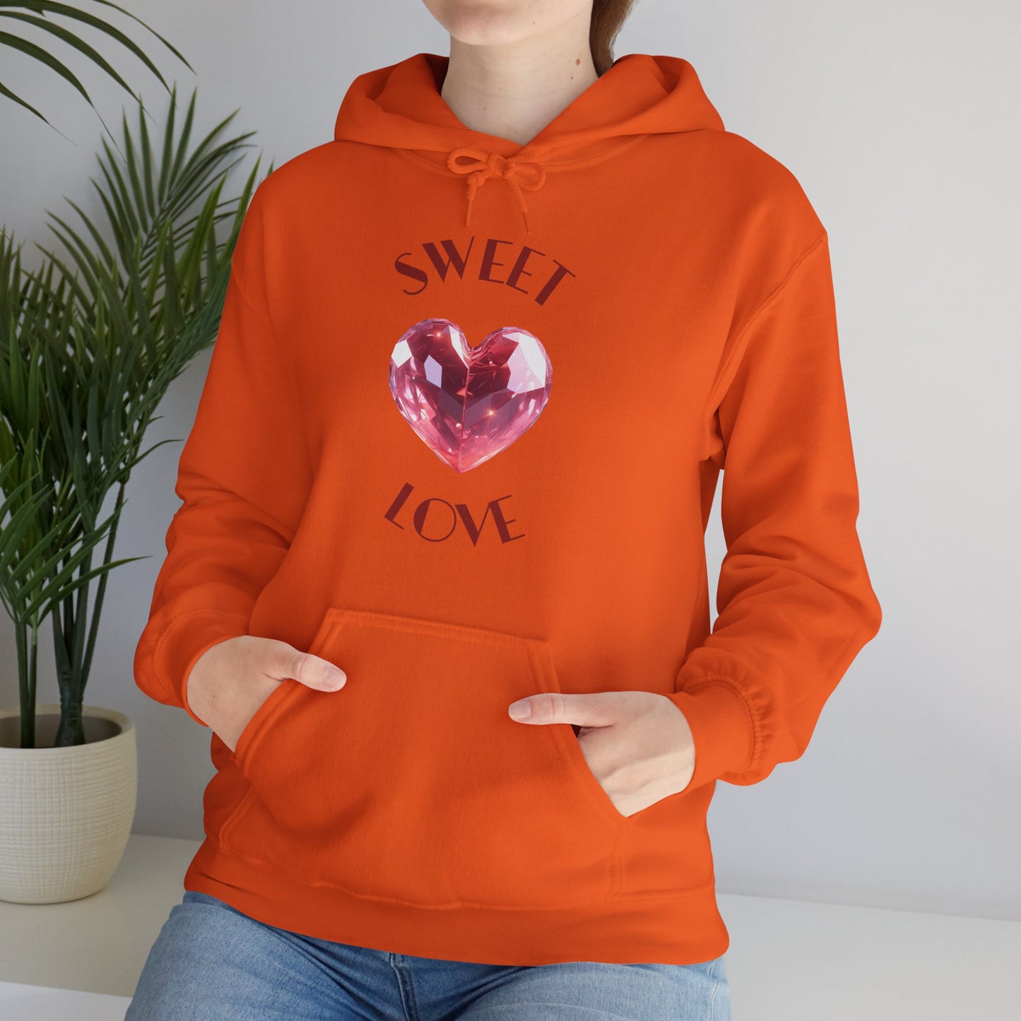 Charming 'SWEET HEART LOVE' Hooded Sweatshirt, Hoodie™ by Novelty Wonders