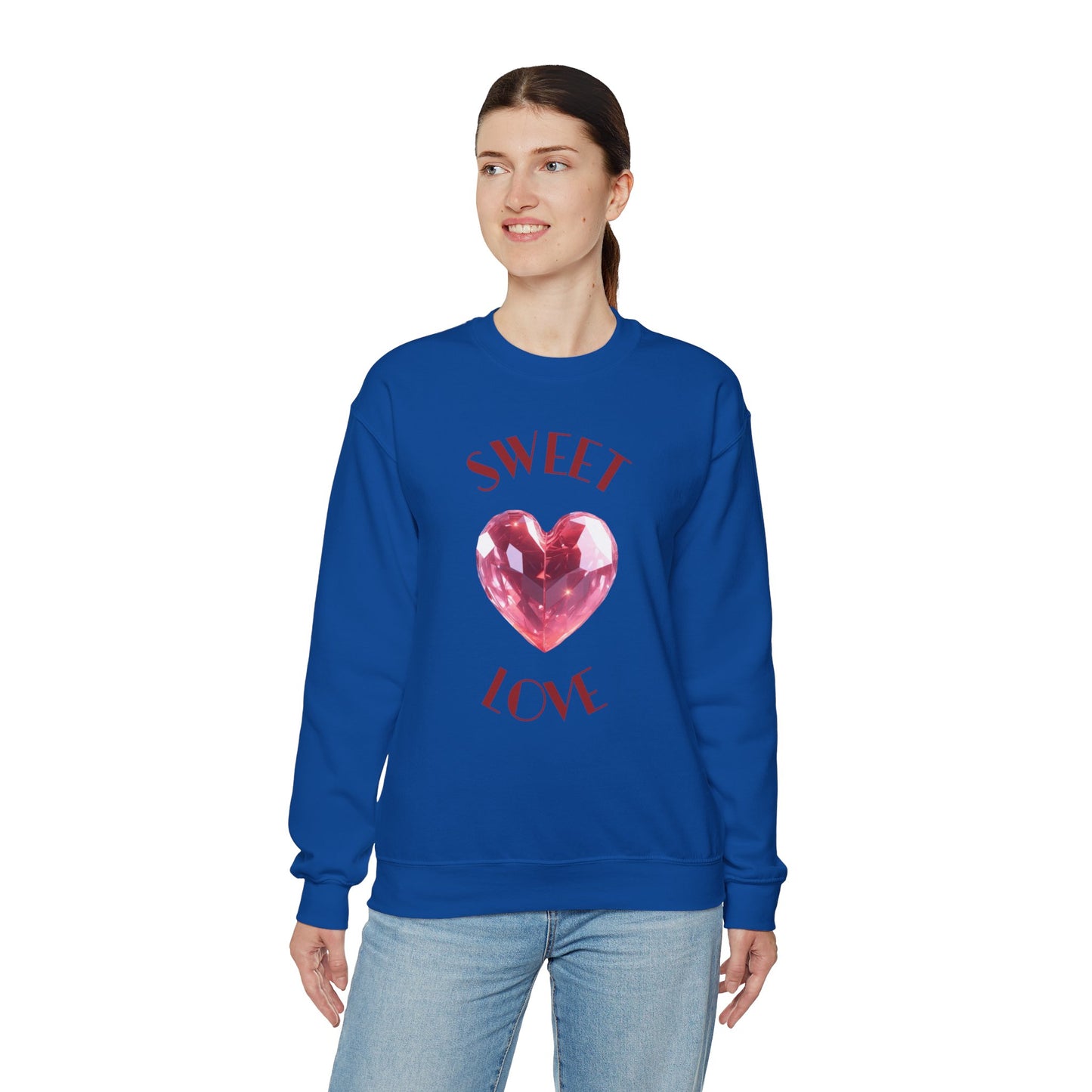 Charming 'SWEET HEART LOVE' Crewneck Sweatshirt™ by Novelty Wonders