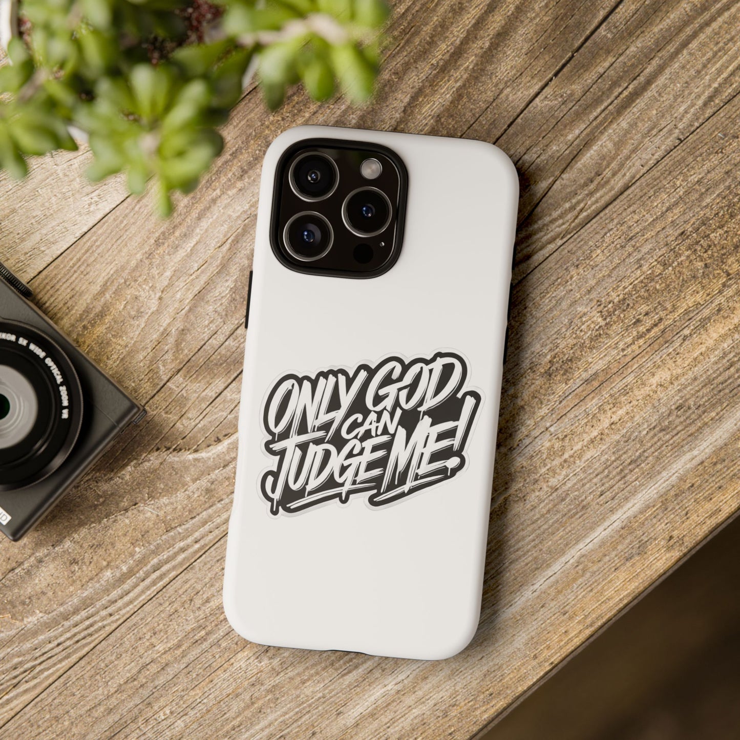 Only God Can Judge Me Phone Case – Bold Urban Style, Inspirational Tough Cover for iPhone, Samsung Galaxy & Google Pixel, Gift for Teens & Adults, Cool Phone Accessory