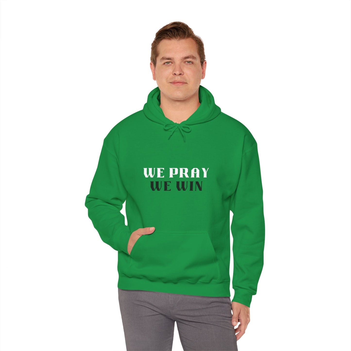 Inspirational 'WE PRAY WE WIN' Double Hooded Sweatshirt™ by Novelty Wonders