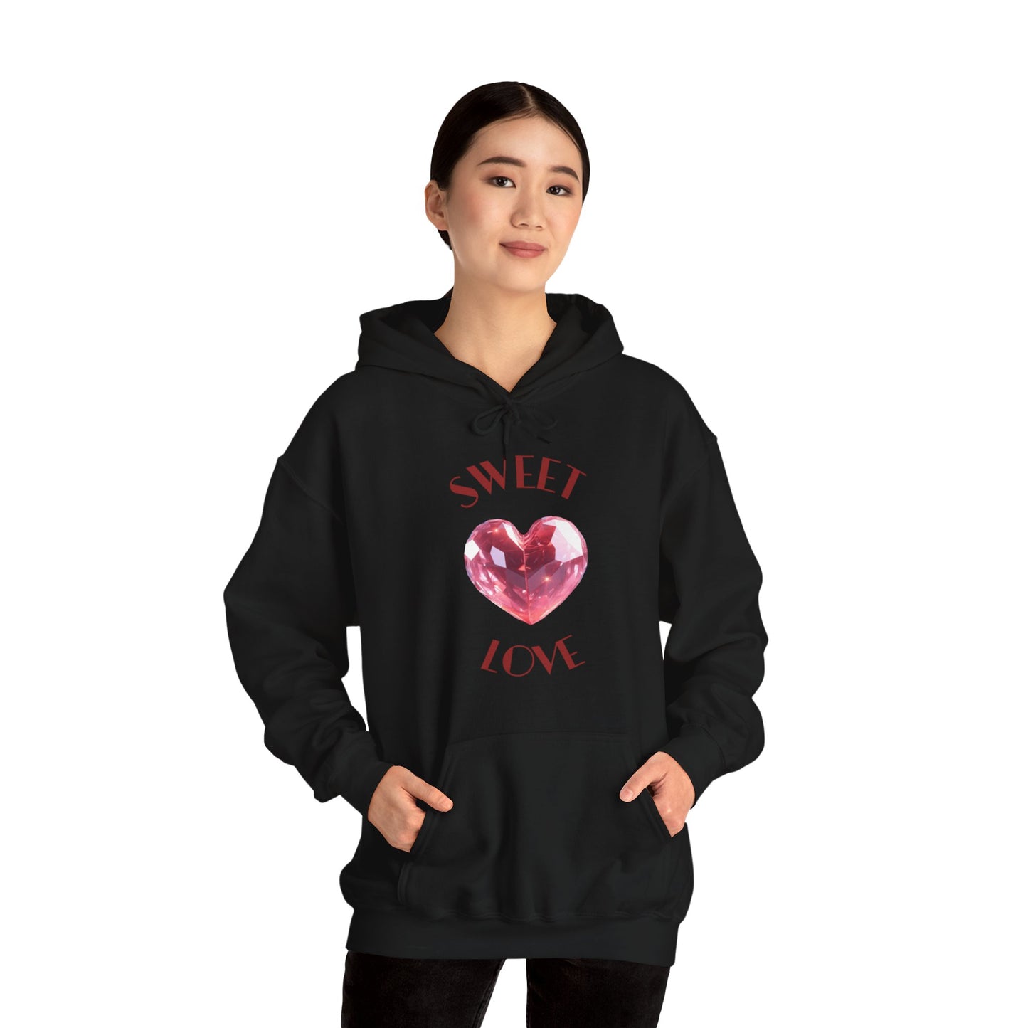 Charming 'SWEET HEART LOVE' Hooded Sweatshirt, Hoodie™ by Novelty Wonders