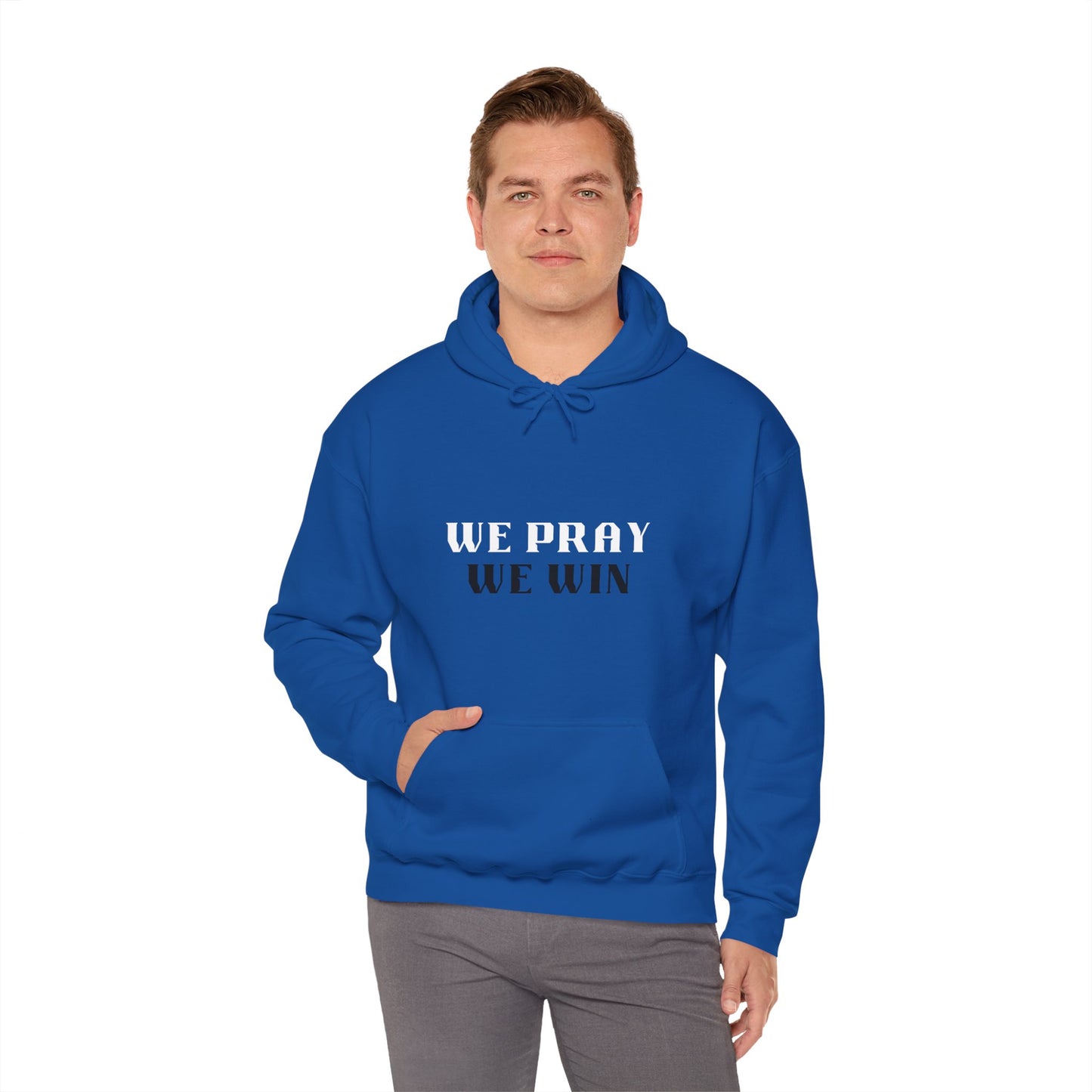 Inspirational 'WE PRAY WE WIN' Double Hooded Sweatshirt™ by Novelty Wonders