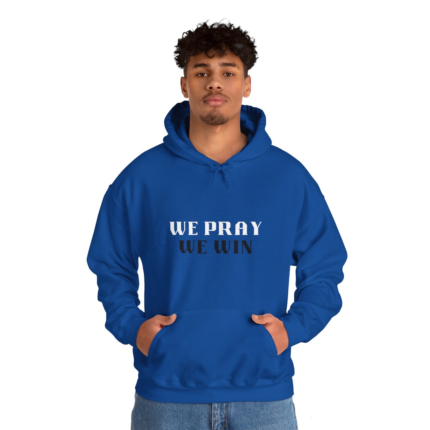 Inspirational 'WE PRAY WE WIN' Double Hooded Sweatshirt™ by Novelty Wonders