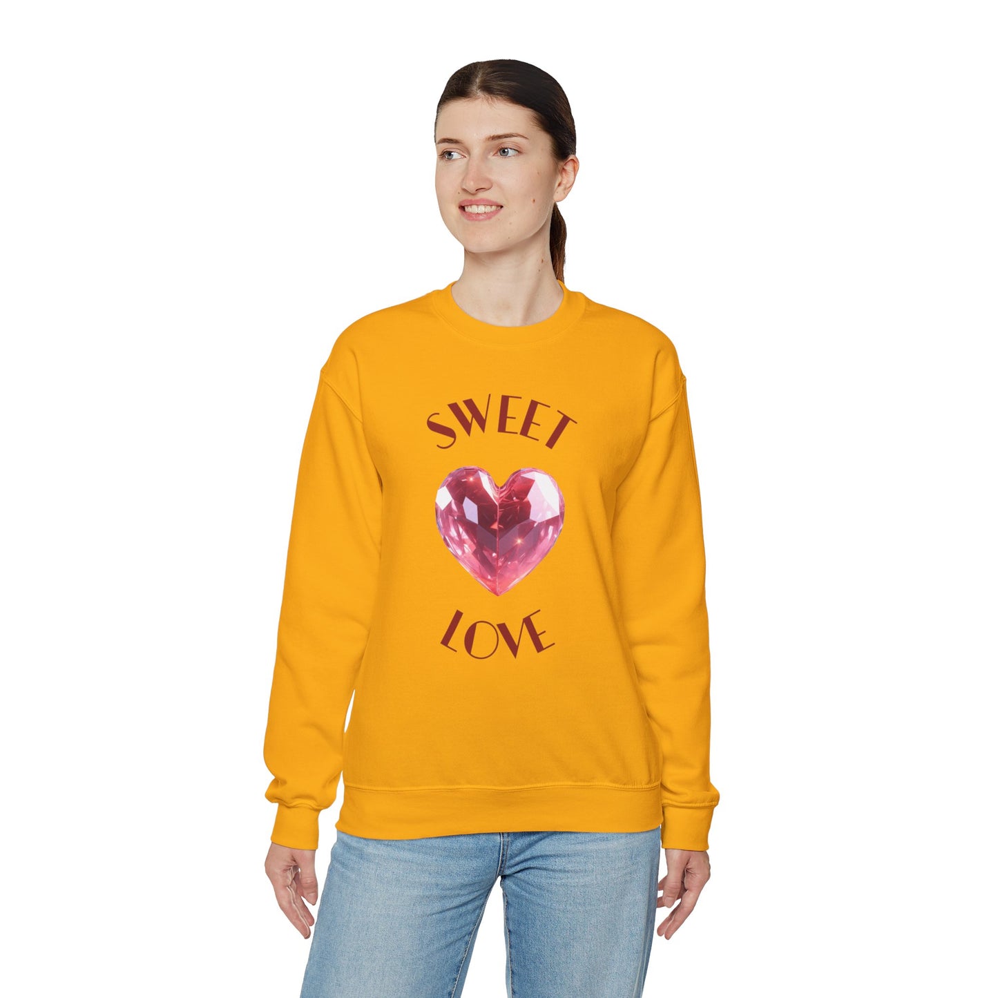 Charming 'SWEET HEART LOVE' Crewneck Sweatshirt™ by Novelty Wonders