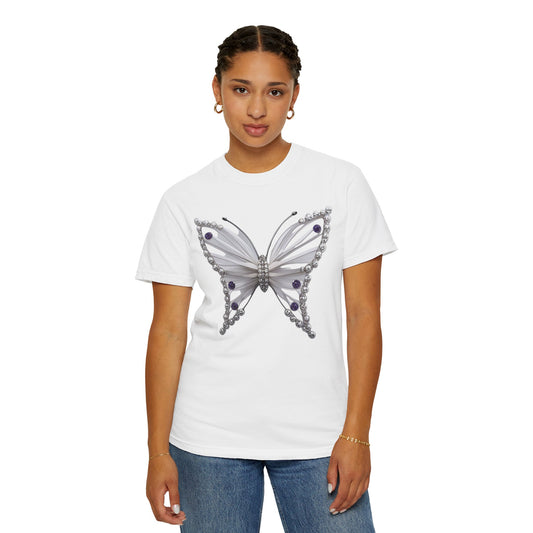 Premium ‘Butterfly Design’ Garment-Dyed T-shirt by Novelty Wonders