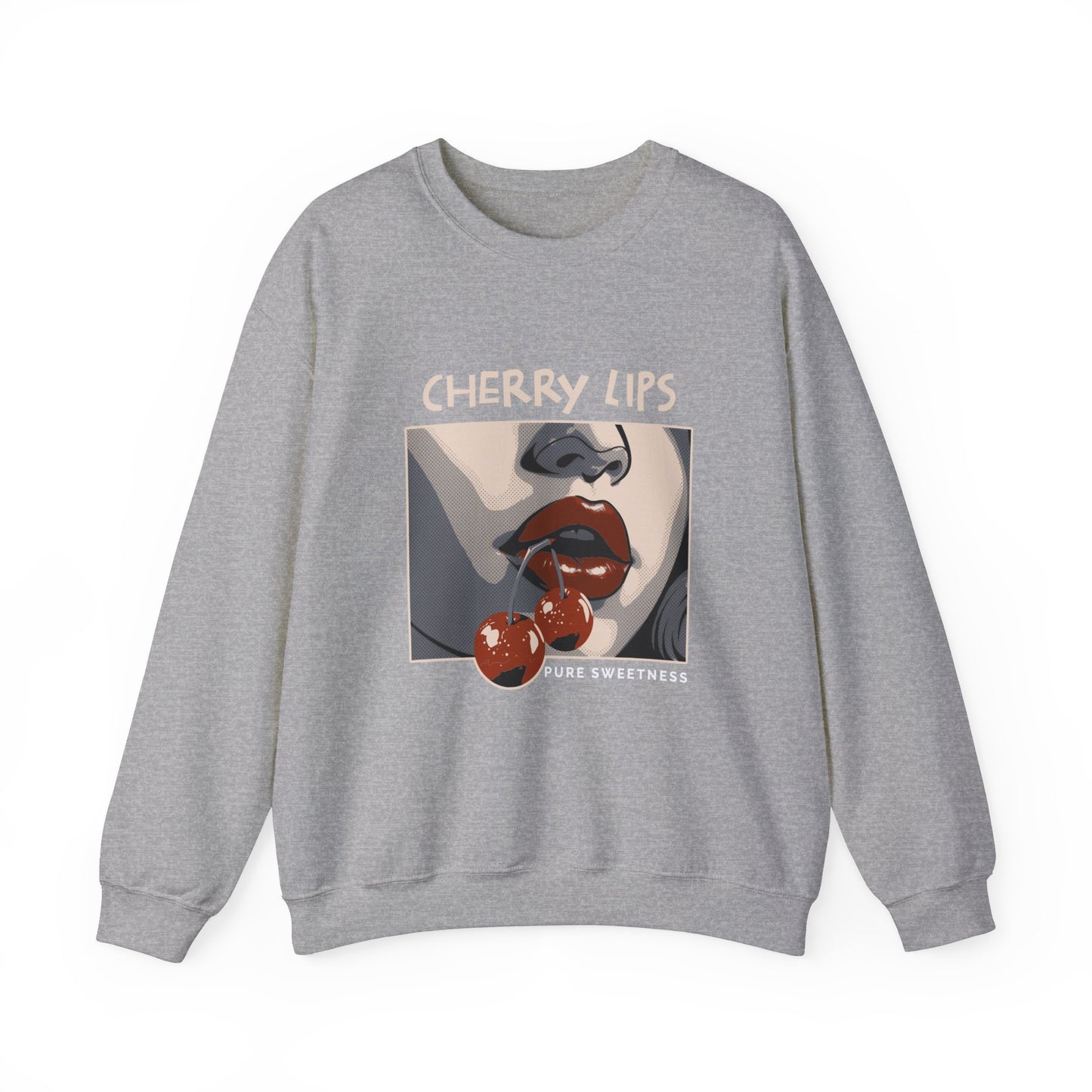 Retro Style 'CHERRY LIPS' Crewneck Sweatshirt™ by Novelty Wonders