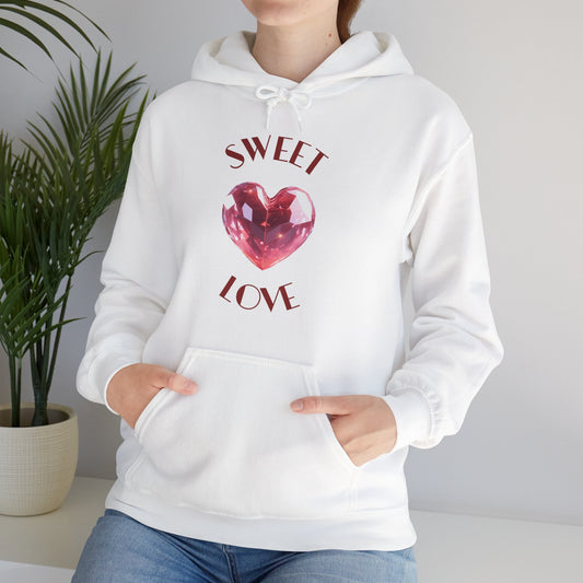 Charming 'SWEET HEART LOVE' Hooded Sweatshirt, Hoodie™ by Novelty Wonders