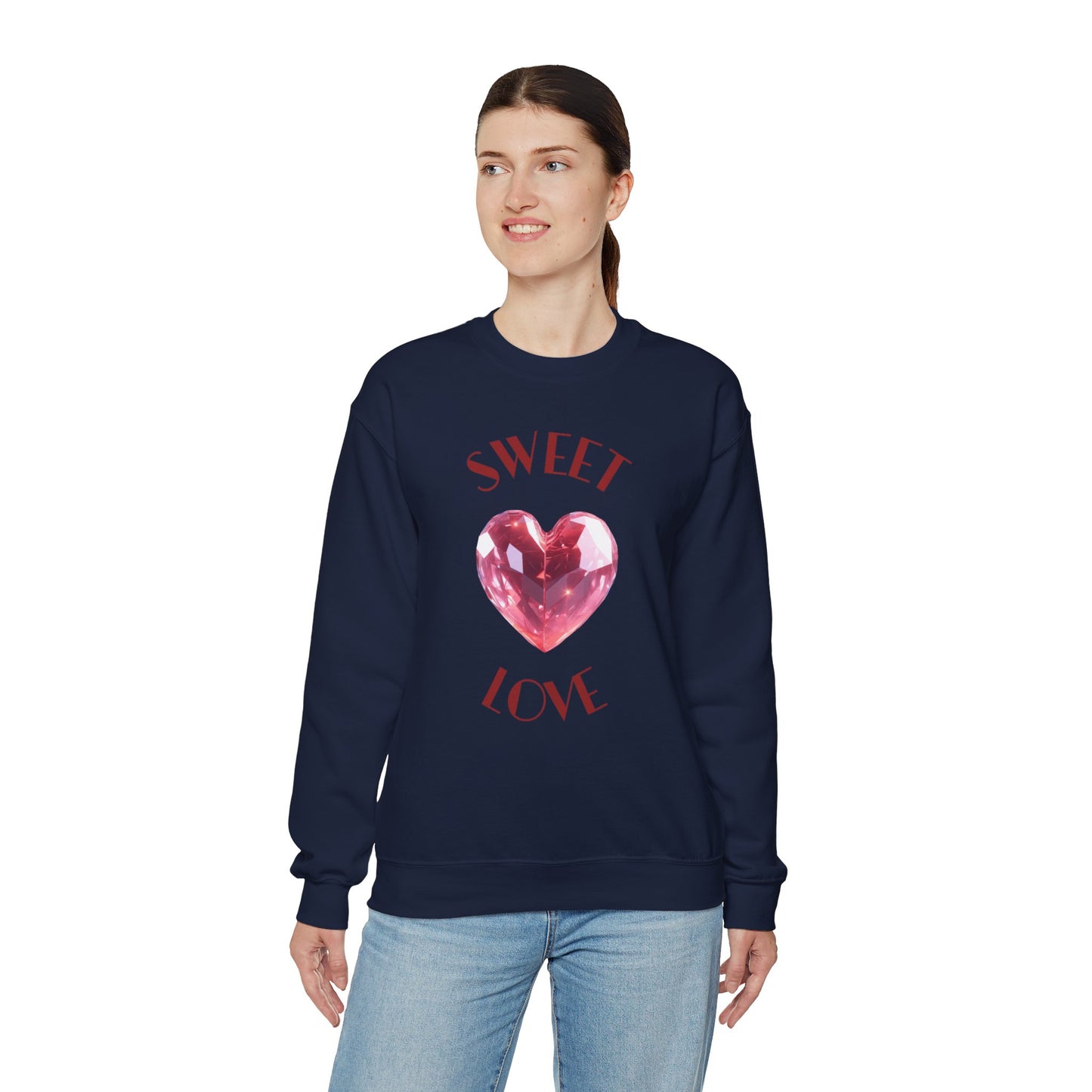 Charming 'SWEET HEART LOVE' Crewneck Sweatshirt™ by Novelty Wonders