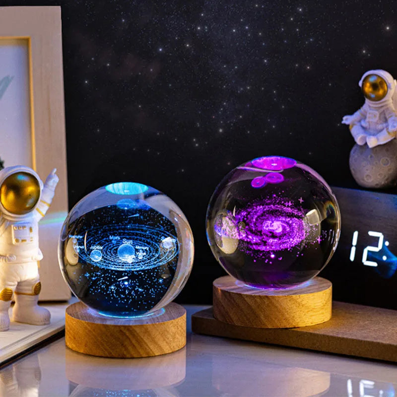 Illuminating Crystal Ball Table Lamp  - 7 Colours 3D Night Light